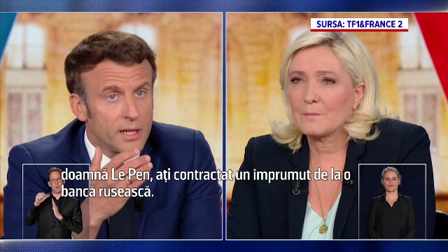 Macron, considerat învingător în dezbaterea televizată cu Le Pen. „Depindeți de puterea Rusiei și depindeți de Putin"