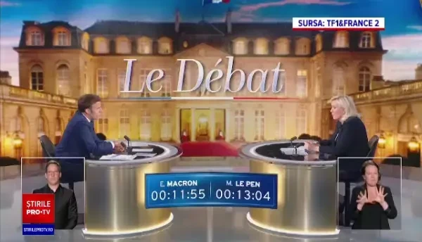 Macron, considerat învingător în dezbaterea televizată cu Le Pen. „Depindeți de puterea Rusiei și depindeți de Putin"
