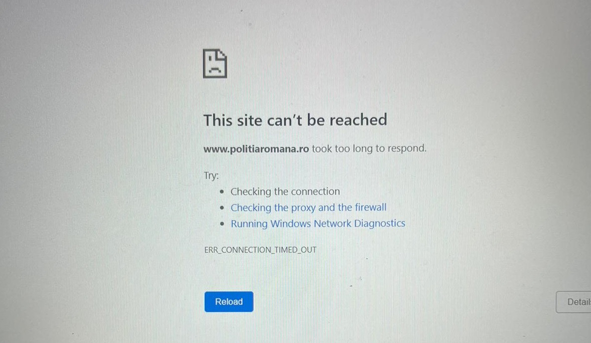 Site-ul Poliţiei Române, atacat de hackerii pro-ruși Killnet. Problemele au fost remediate după aproximativ două ore