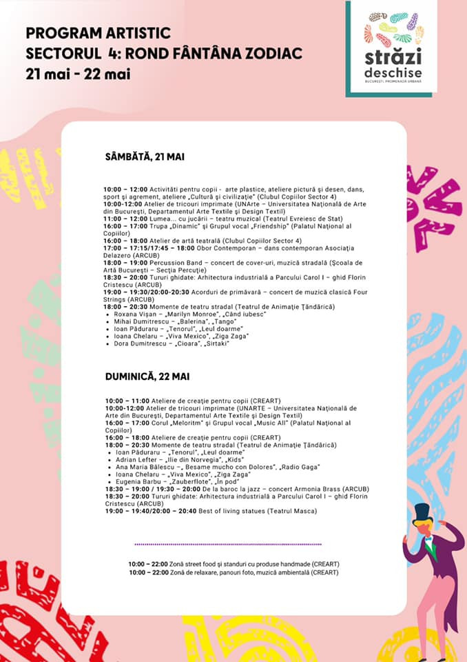 Strazi deschise 21-22 mai 2022