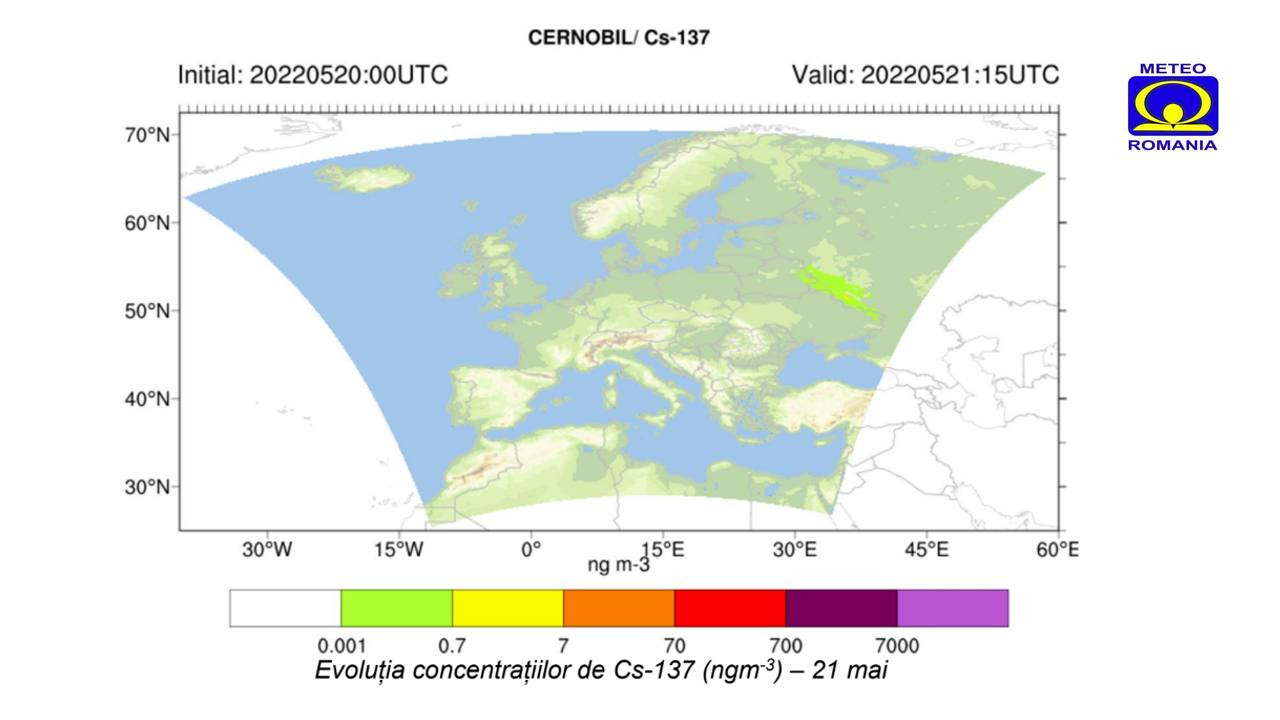ANM: Norul de fum din zona Cernobîl se va deplasa către estul Ucrainei și sud-vestul Rusiei