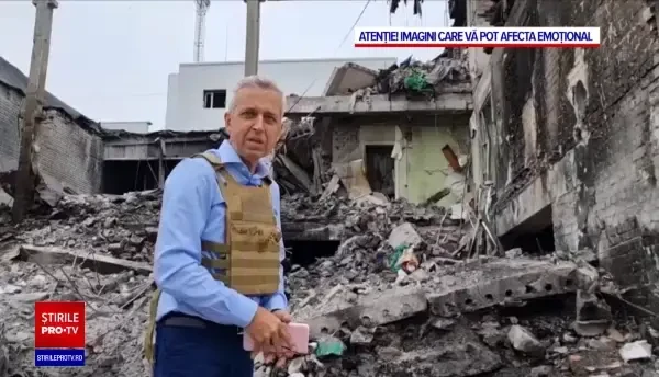 VIDEO. Români surprinși de bombardamente în Harkov, în timp ce împărțeau ajutoare ucrainenilor