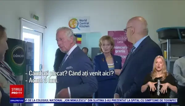 Prințul Charles al Marii Britanii a vizitat centrul pentru refugiaţi ucraineni de la Romexpo