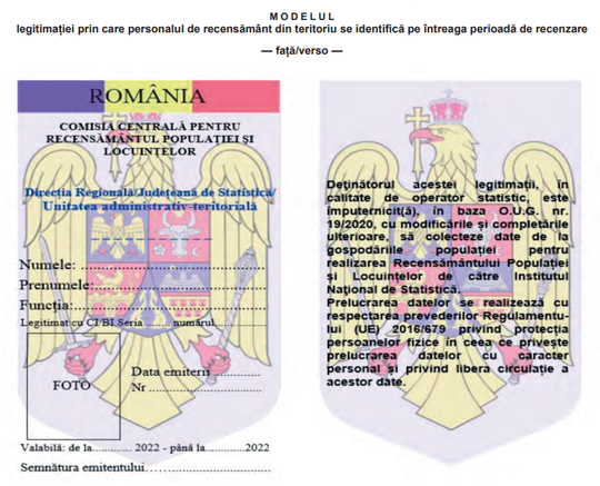 Începe recenzarea populației pe teren. Cum vor putea fi identificaţi recenzorii