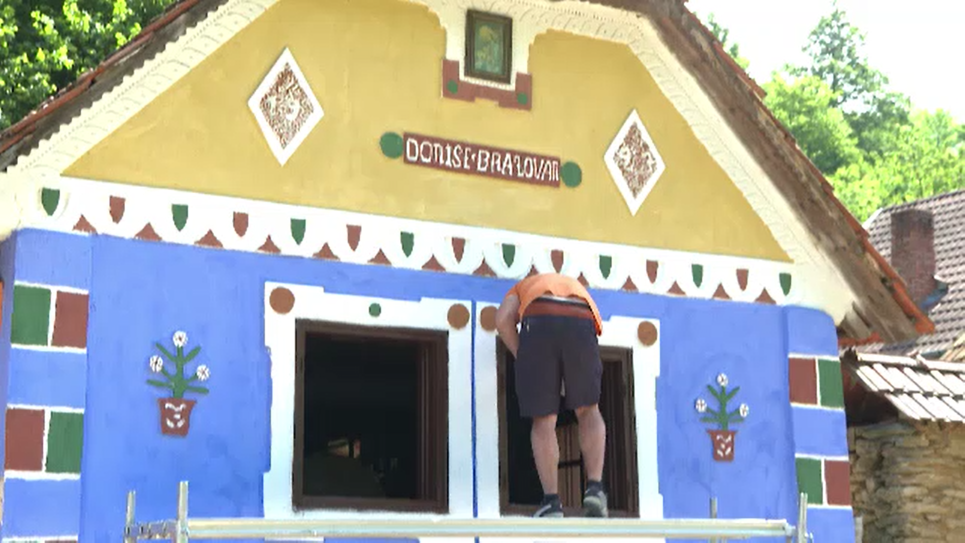 Peste 400 de voluntari au renovat fațadele a 30 de case dintr-un sat din Timiș