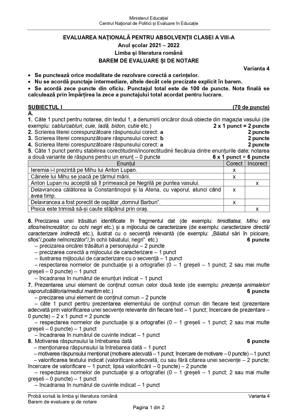 Barem Evaluare Nationala 2022, Edu.ro - 3