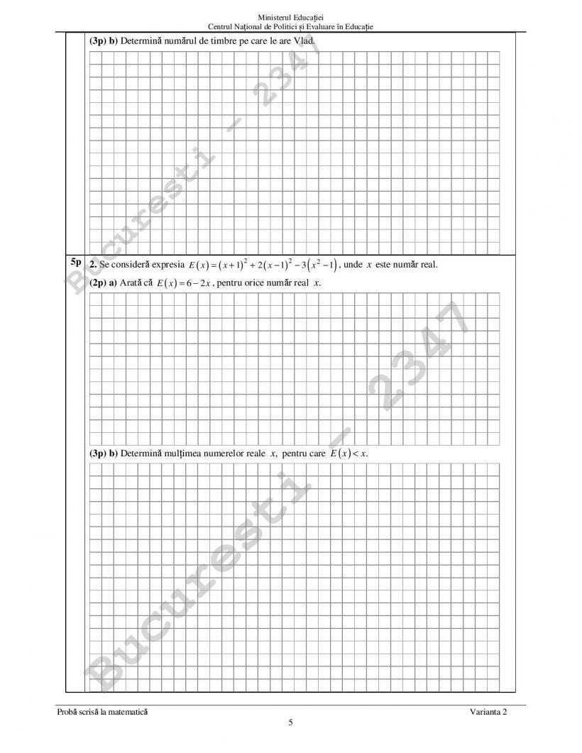 Subiecte Matematica Evaluare Nationala 2022 - 2