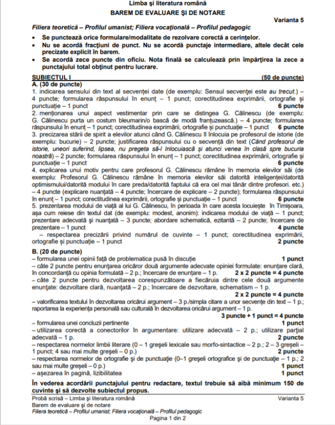 Barem limba rom&acirc;nă - uman