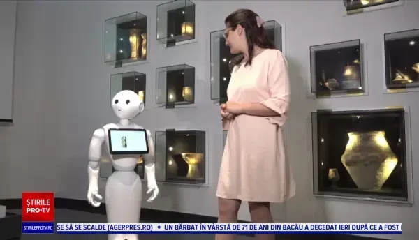 Iași: Pepper, robotul-ghid care îi ajută pe oameni să înțeleagă mai ușor arheologia