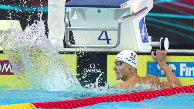 David Popovici s-a calificat fără emoții în finala de 200 m liber. Galerie Foto