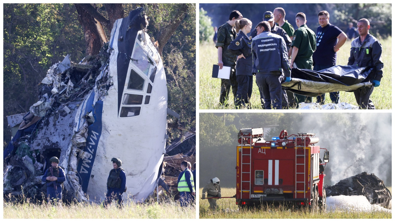 Un avion s-a prăbușit și a luat foc în Rusia. Cel puțin 3 oameni au murit. FOTO