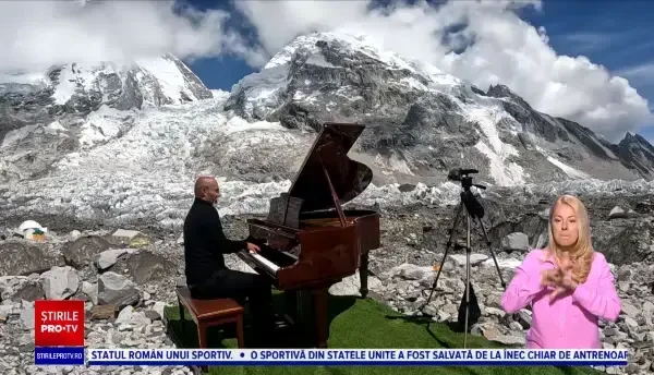 Un pianist din Oradea a susținut un concert pe muntele Everest