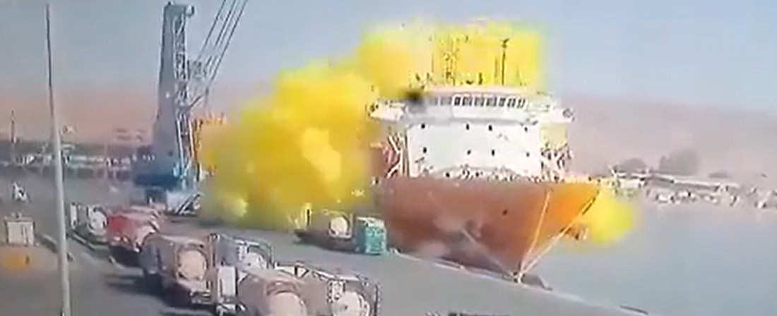Zece persoane au murit, iar alte 251 au fost rănite, în urma unei scurgeri de gaze toxice în portul Aqaba din Iordania. VIDEO