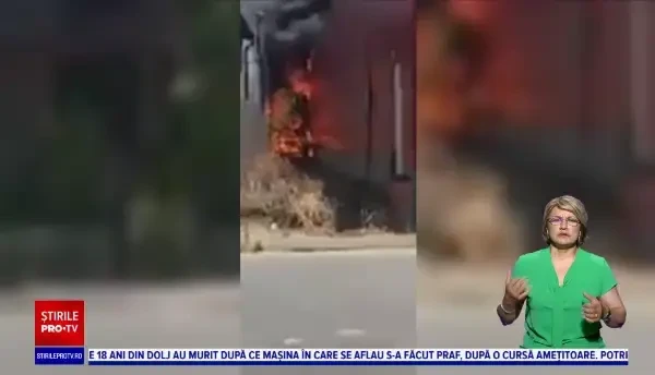 Panică într-o localitate din Dâmbovița. Un incendiu violent a izbucnit la un supermarket