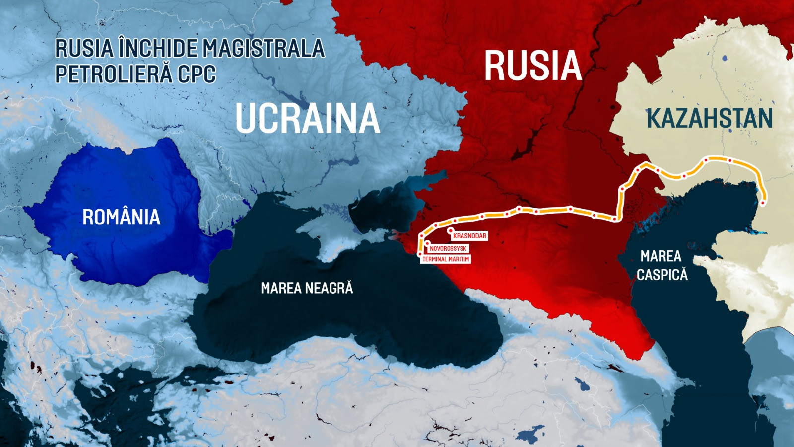 Rusia cere Kazahstanului să taie una dintre sursele de petrol ale UE, acuzând scurgeri pe traseu
