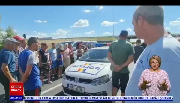 Zeci de oameni protestează în Satu Mare. Localnicii spun că nu mai pot traversa centura pe jos sau cu bicicleta