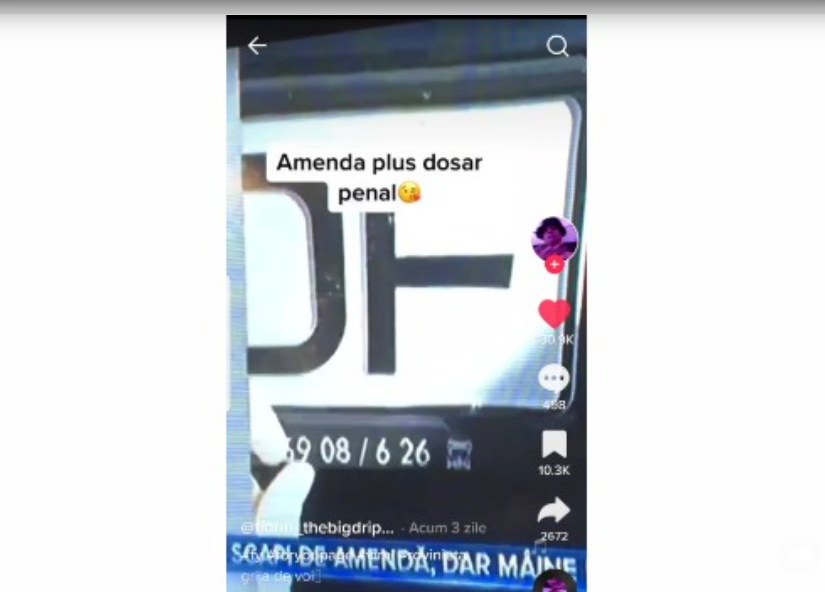 Cum se laudă șoferii pe TikTok că &icirc;și falsifică numărul de &icirc;nmatriculare pentru a scăpa de plata rovinietei VIDEO