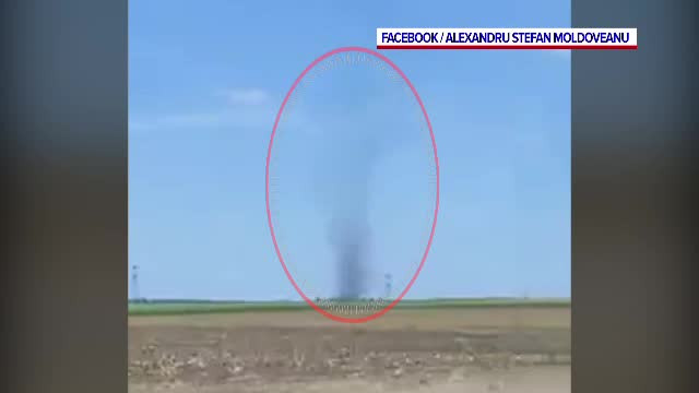 Un fenomen meteo extrem a fost filmat în județul Buzău. Ce este ”Diavolul de praf”