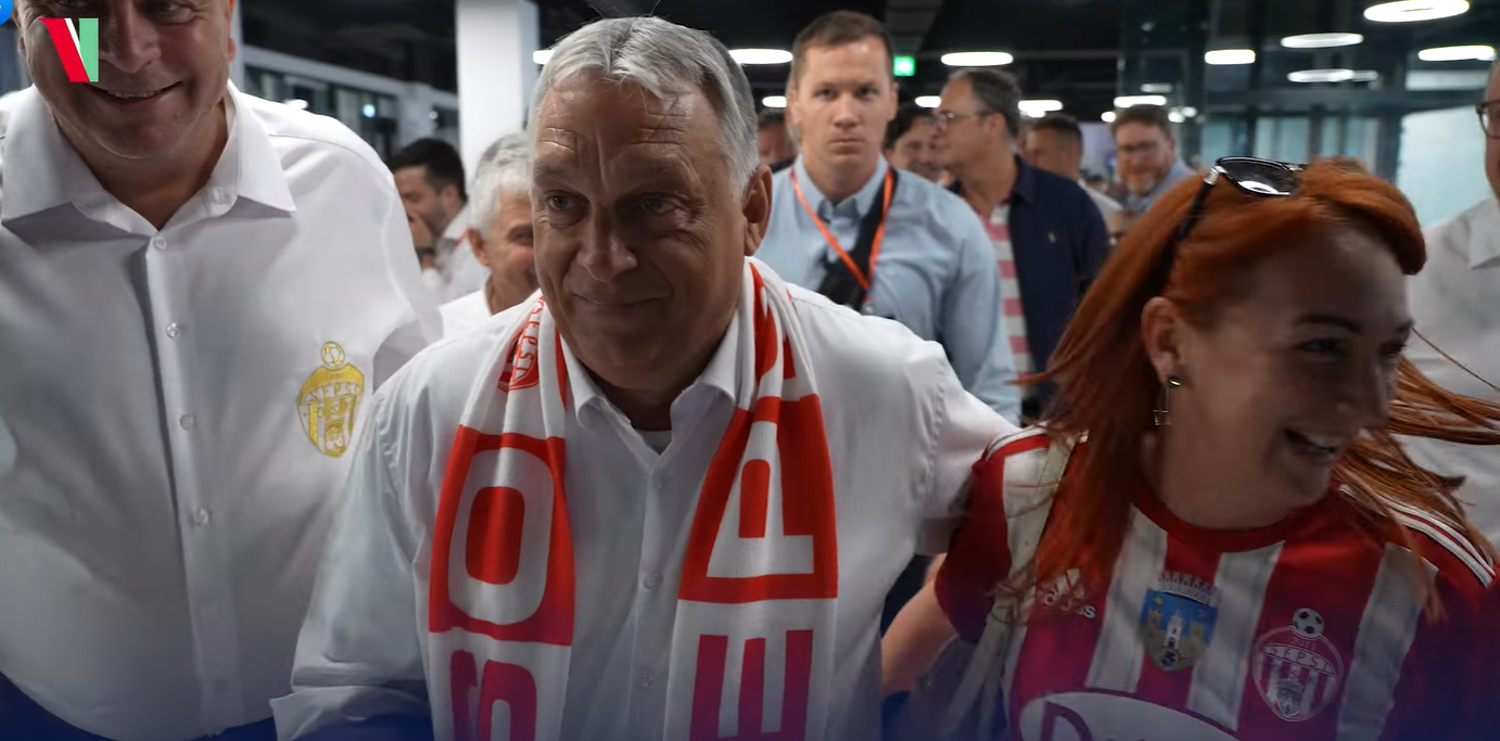 Viktor Orban și-a făcut apariția în tribune la meciul dintre Sepsi Sfântu Gheorghe și Olimpija Ljubljana | Video