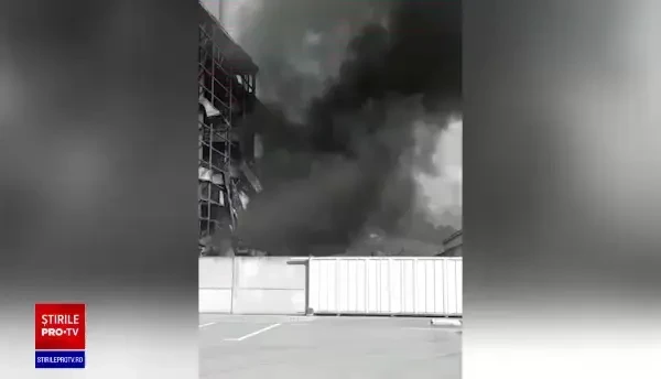VIDEO. Incendiu la incineratorul de deşeuri periculoase din comuna Brazi. A fost emis mesaj RO-Alert