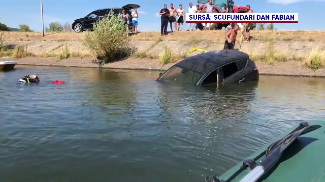 „Cadou de divorț”. Un bărbat din Satu Mare a scufundat mașina fostei soții într-un lac