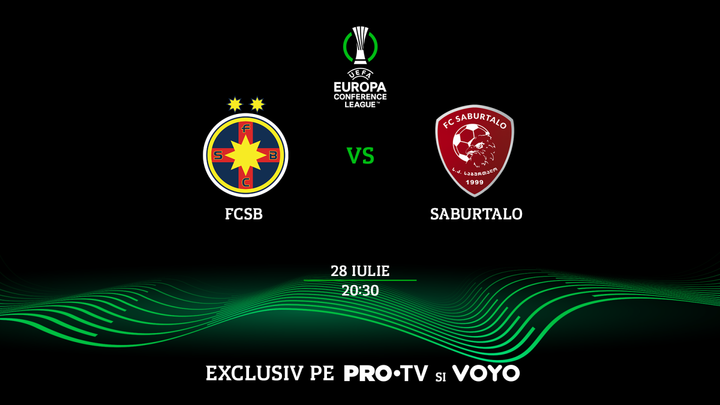 FCSB - Saburtalo Tbilisi, 4-2. Elevii lui Dică, calificare dramatică în turul 3 al Conference League