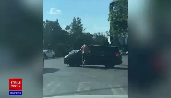 Bătaie în trafic în București. Doi șoferi și-au împărțit pumni și picioare printre mașini. VIDEO
