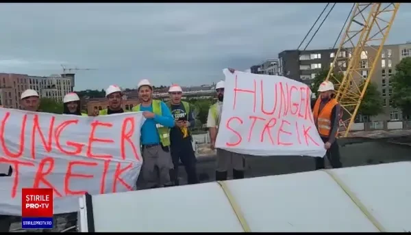 Protest de amploare al muncitorilor români, aflați la muncă în Germania. Nu și-au mai primit salariile de luni de zile