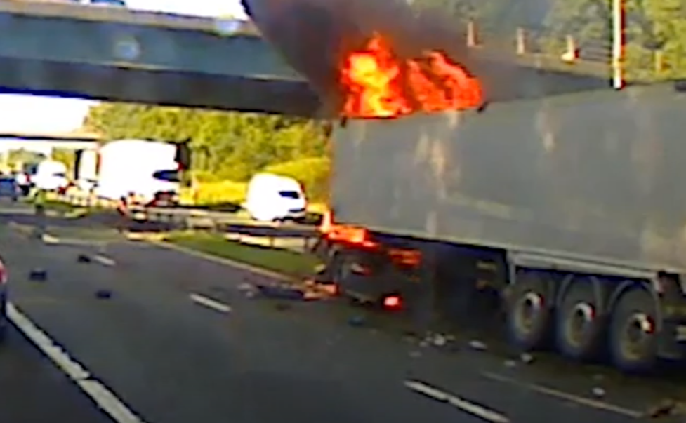 accident tir Marea Britanie