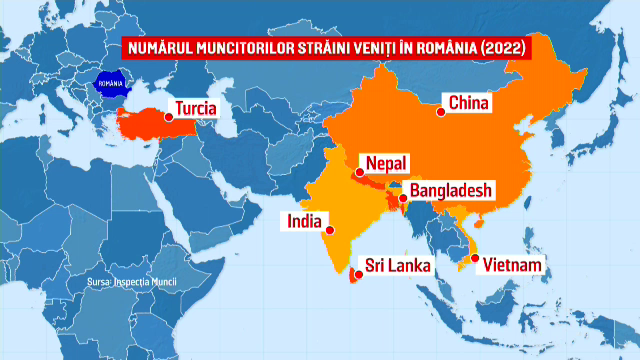 Cerere uriașă pentru angajarea străinilor în România. Cei mai căutați sunt din Nepal, Bangladesh și India