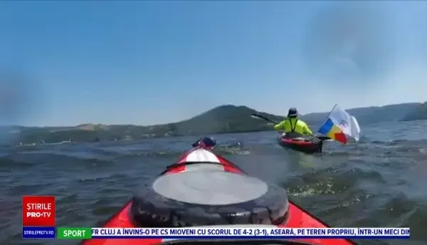 Doi sportivi din Iași au venit din Germania în caiace, pe Dunăre. Record de 2.600 de kilometri în 24 de zile
