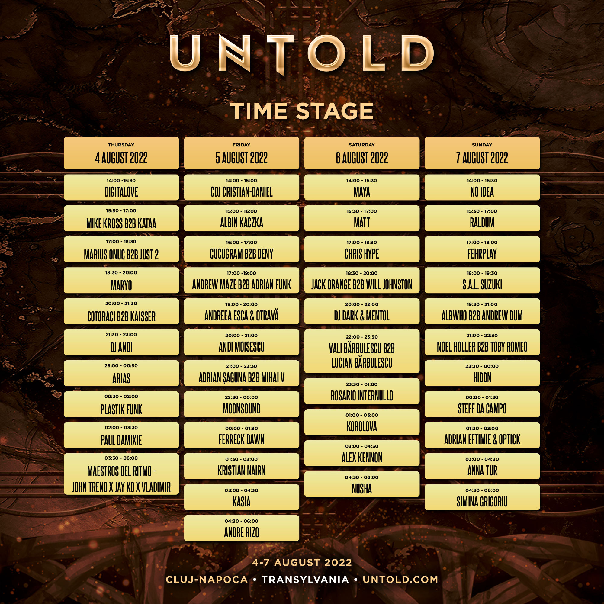 Untold- Time stage