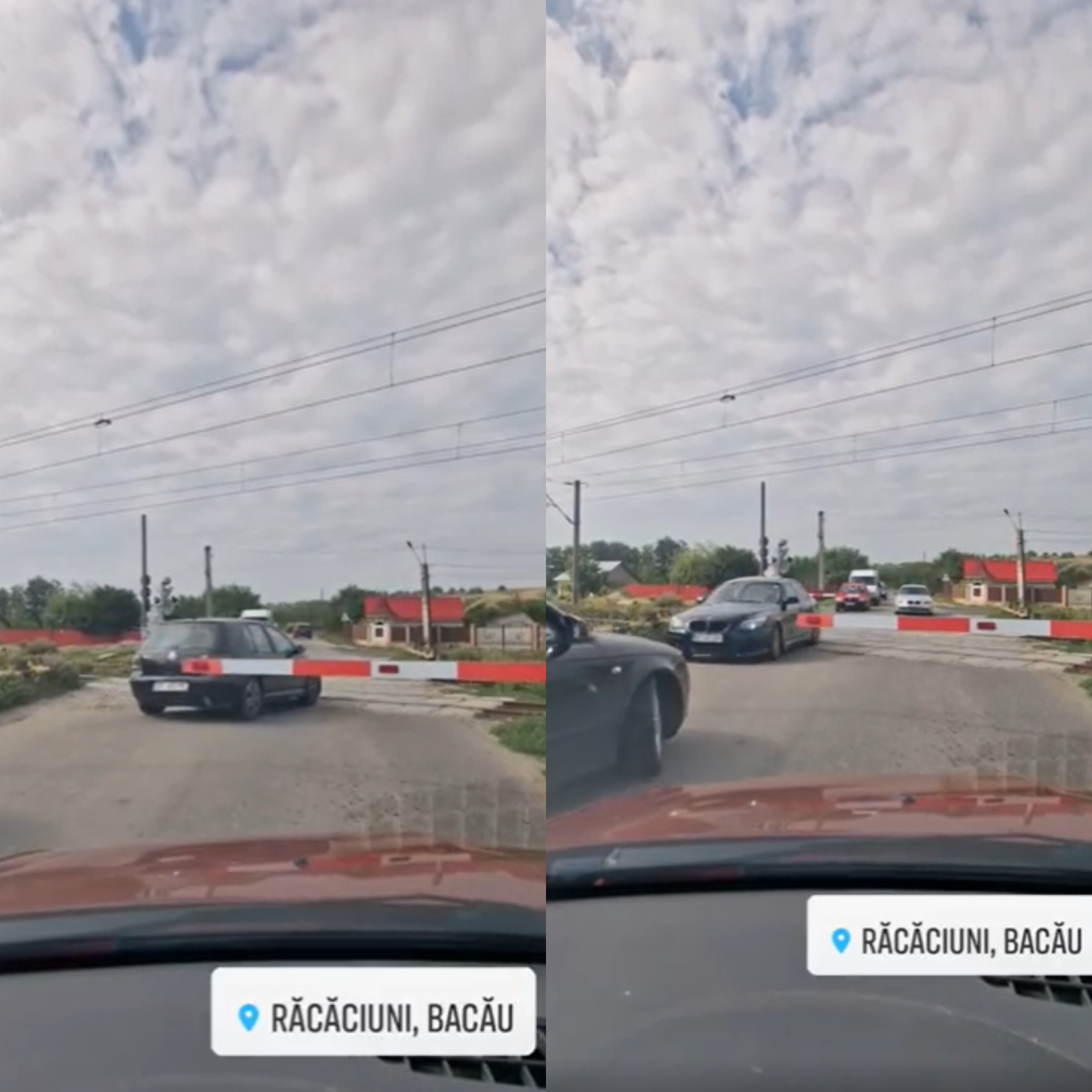 „Românul este zmeu în țara lui”. Mai mulți șoferi au ignorat bariera și au trecut peste calea ferată. VIDEO