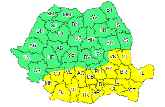 hartă caniculă