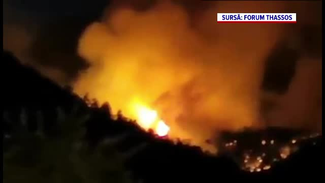 Incendiu uriaș în Thassos, în apropiere de o plajă frecventată de foarte mulţi turişti români
