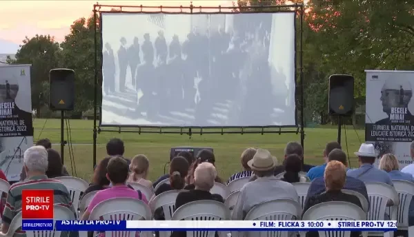 Seri de filme despre Casa Regală a României, în Parcul Coloanei Infinitului din Târgu Jiu