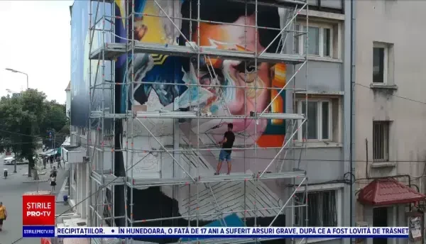 Clădirile cenușii din Ploiești au fost readuse la viață de artiștii stradali. ”Este unul dintre cele mai minunate lucruri”
