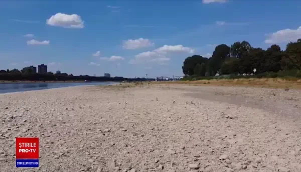 Urmările devastatoare ale secetei din Europa. Nivelul Rinului a ajuns la 32 de cm: N-am mai pomenit așa puțină apă