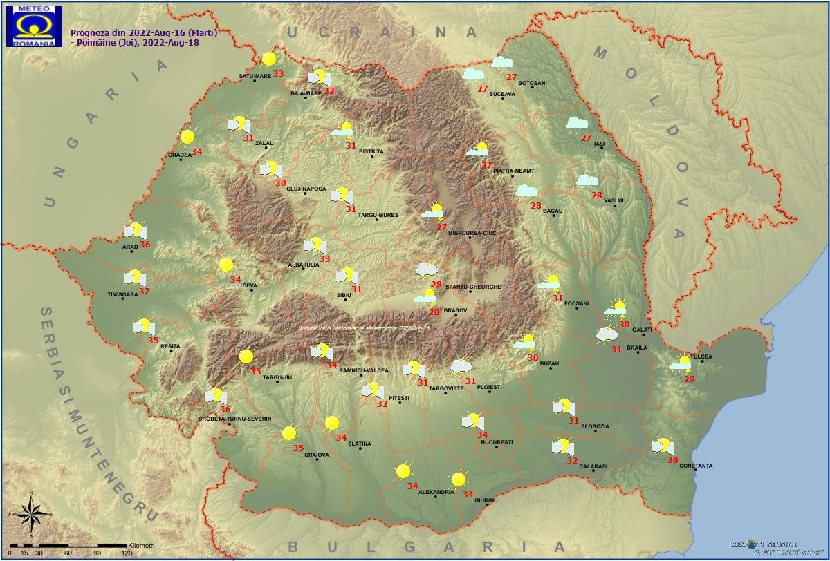 vremea de joi 18 august
