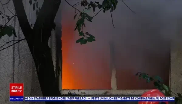 Momente de panică, la Baia Mare: Un apartament a fost cuprins de flăcări cu un bărbat în interior