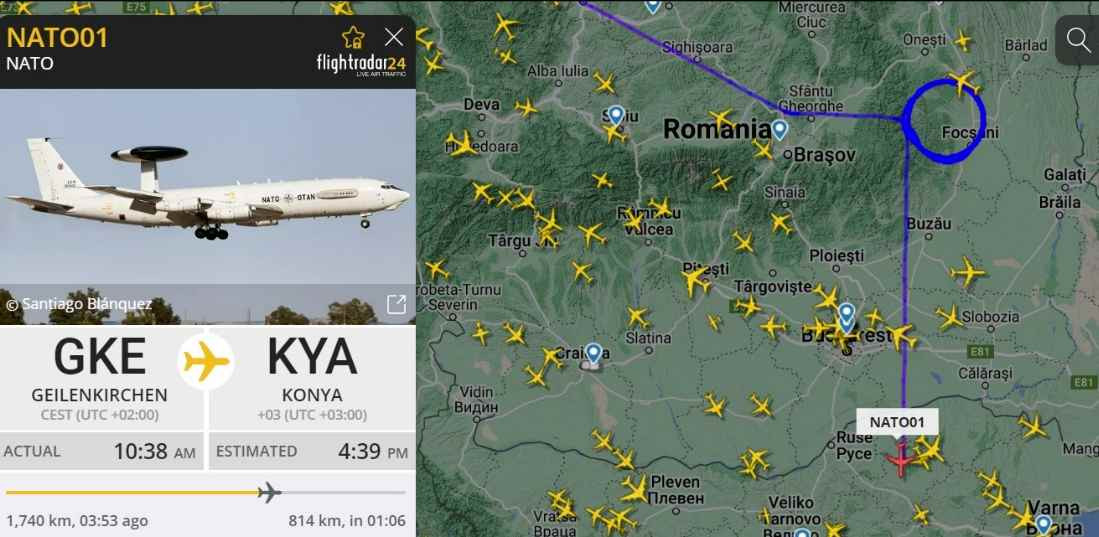 avionul nato a parasit rom&acirc;nia