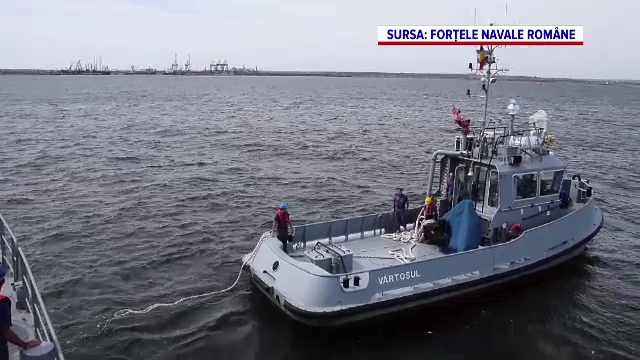 A fost alertă în Marea Neagră. Dragorul maritim 29, avariat în urma exploziei minei pe care o neutraliza, a fost adus la mal