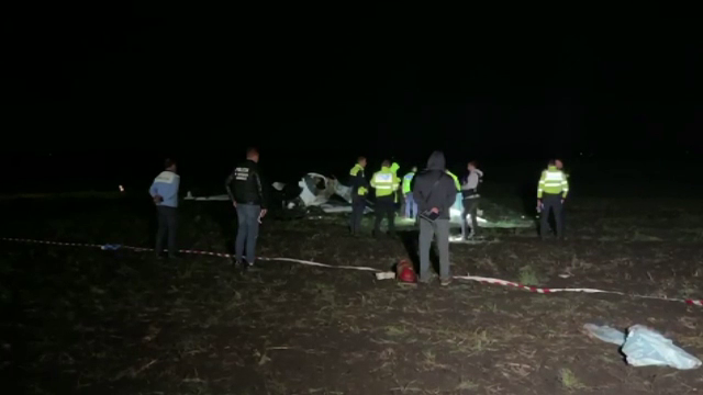 Imagini de la locul accidentului aviatic în urma căruia fratele lui Cristian Adomniței a murit