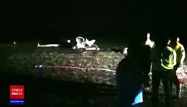 Imagini de la locul accidentului aviatic în urma căruia fratele lui Cristian Adomniței a murit