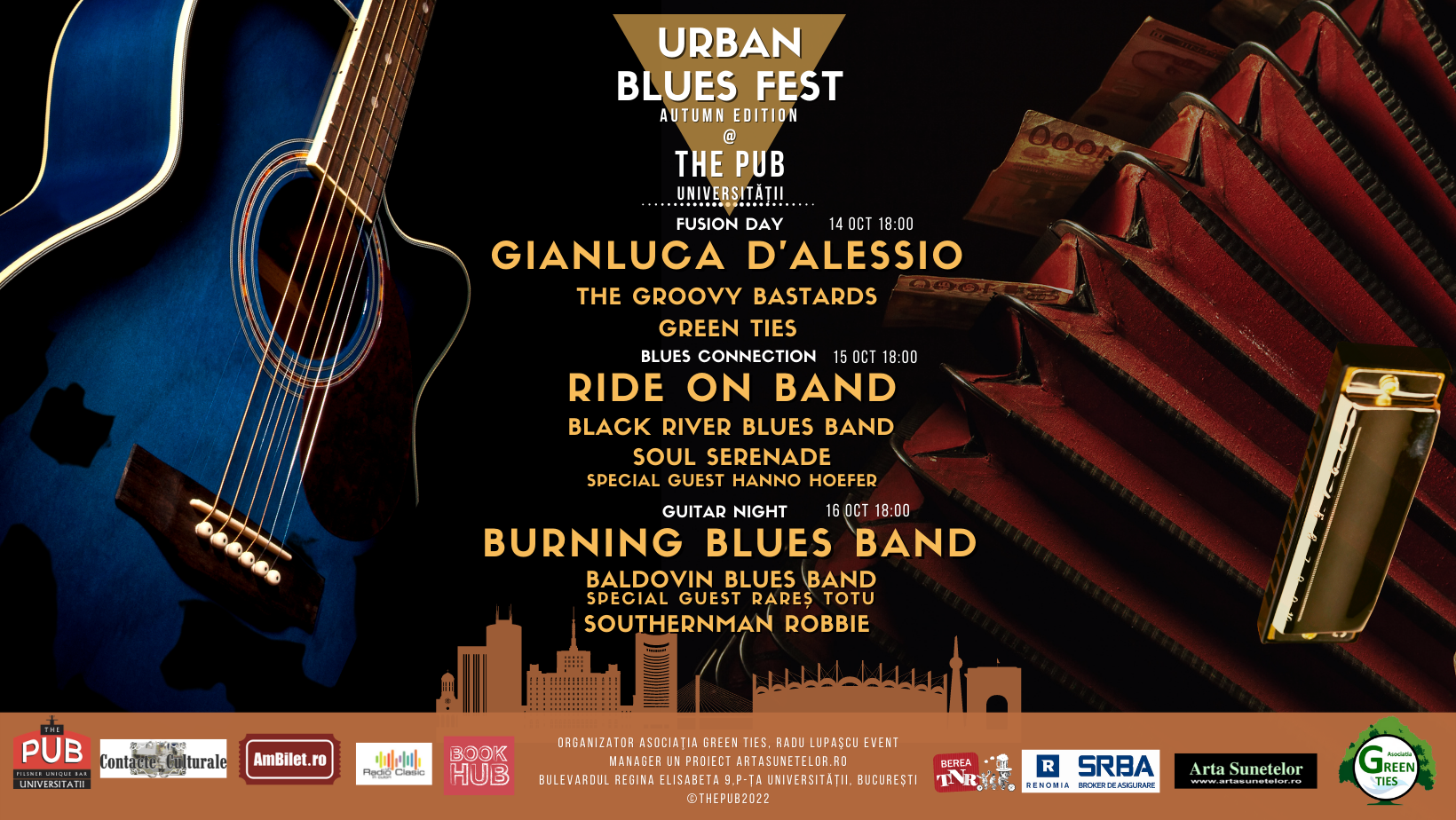 Trei zile de rock & blues la București, la festivalul Urban Blues: 14, 15 şi 16 octombrie