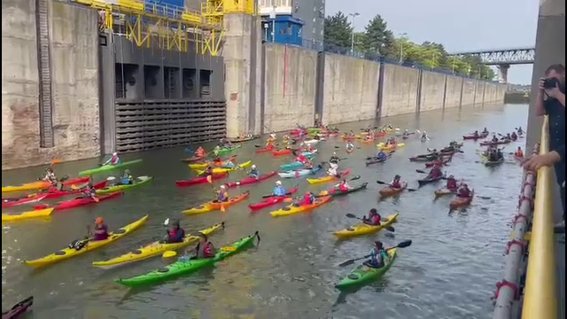 120 de caiace s-au întrecut de la ecluza Cernavodă, de unde s-a dat și startul, până la Poarta Albă