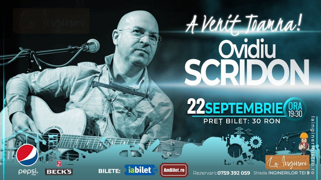 ”A venit toamna”. Concert folk în București cu artistul independent Ovidiu Scridon