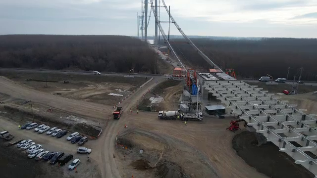 Construcția podului de la Brăila, cel mai mare din România, suspendată. Când va fi gata
