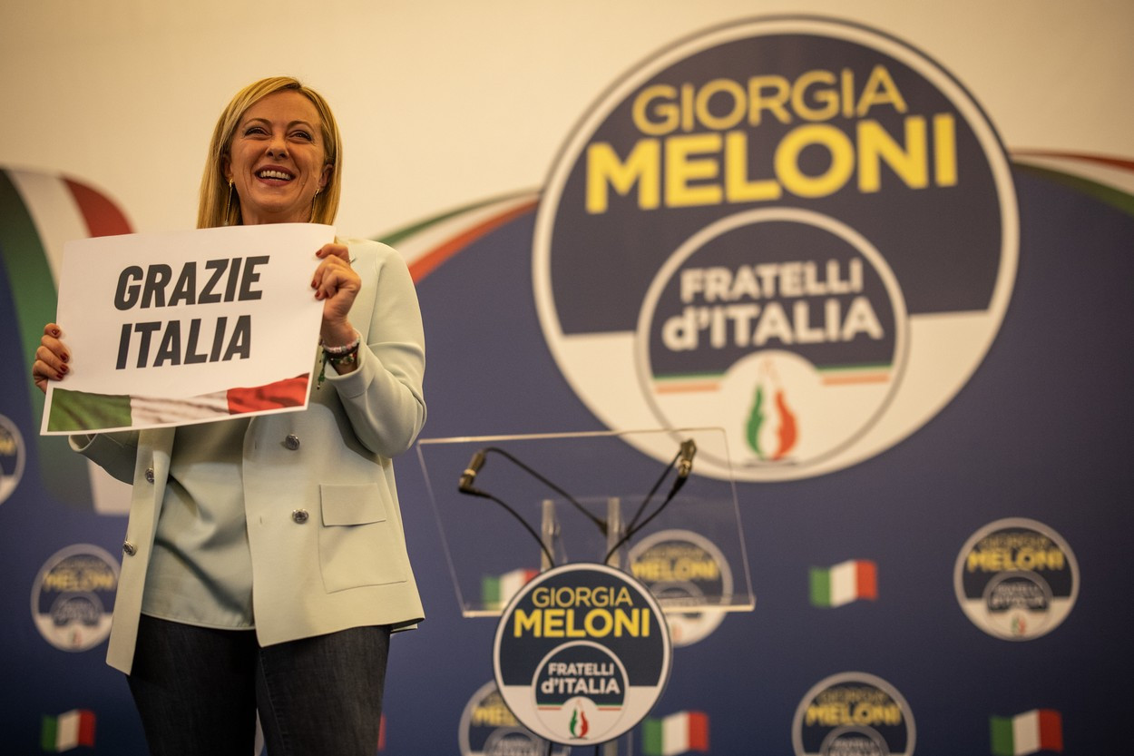 Dreapta naționalistă a câștigat alegerile din Italia. Giorgia Meloni, favorită pentru a deveni premier