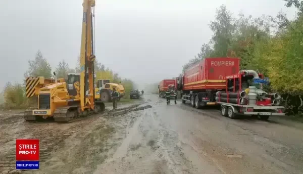 A început interventia la barajul din Alba